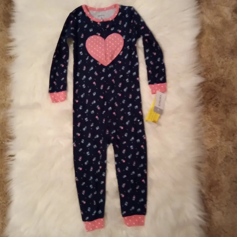 Carters One-Piece Zip Pajamas - 2T - NWT